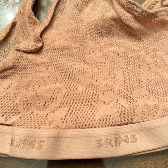 NWT Skims Knit Lace Scoop Neck Bralette in Clay - Picture 4 of 5